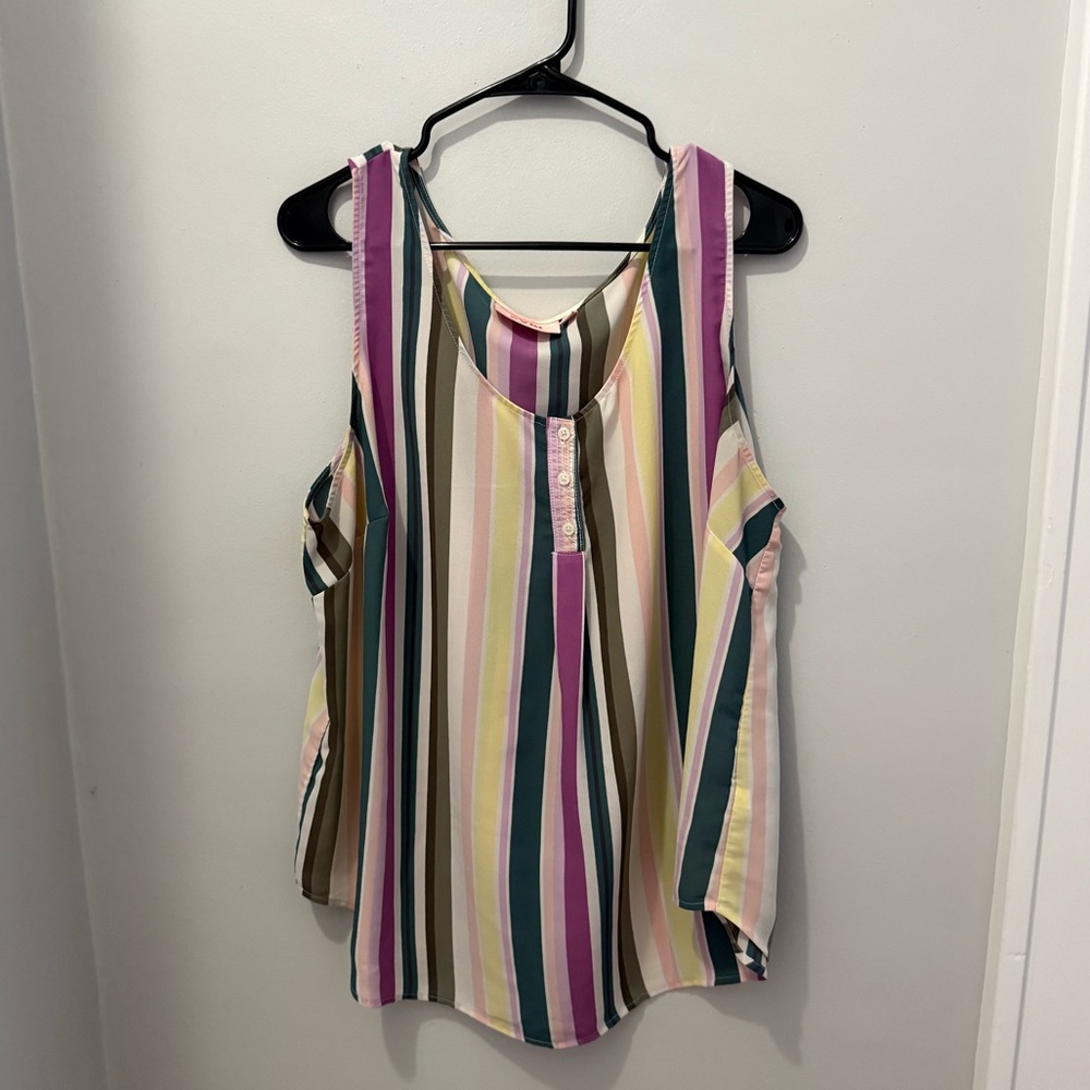 EVRI Multicolor Striped Sleeveless Blouse